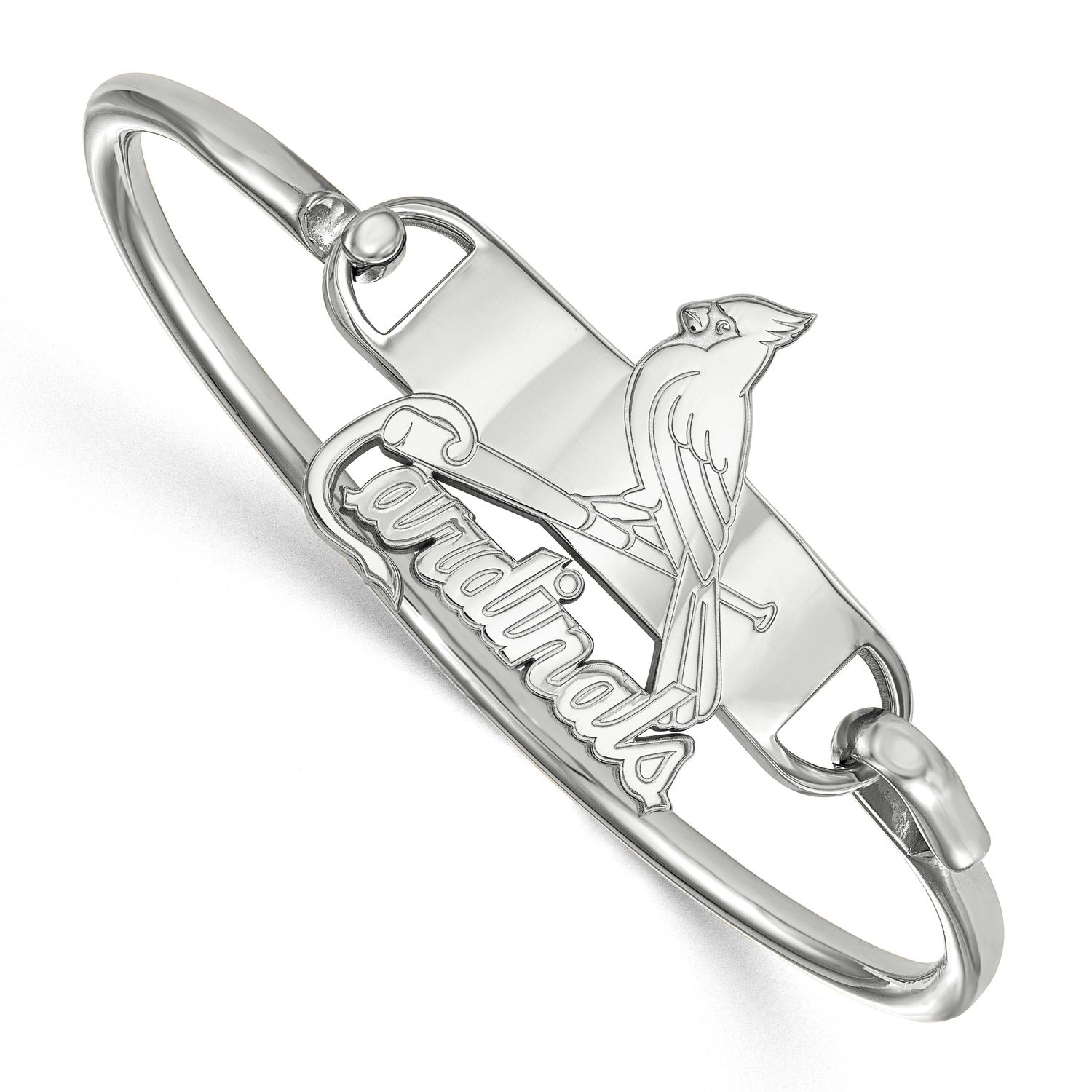 MLB St. Louis Cardinals Bangle Sterling Silver Rhodium-plated SS019CRD-7, UPC: 886774628615