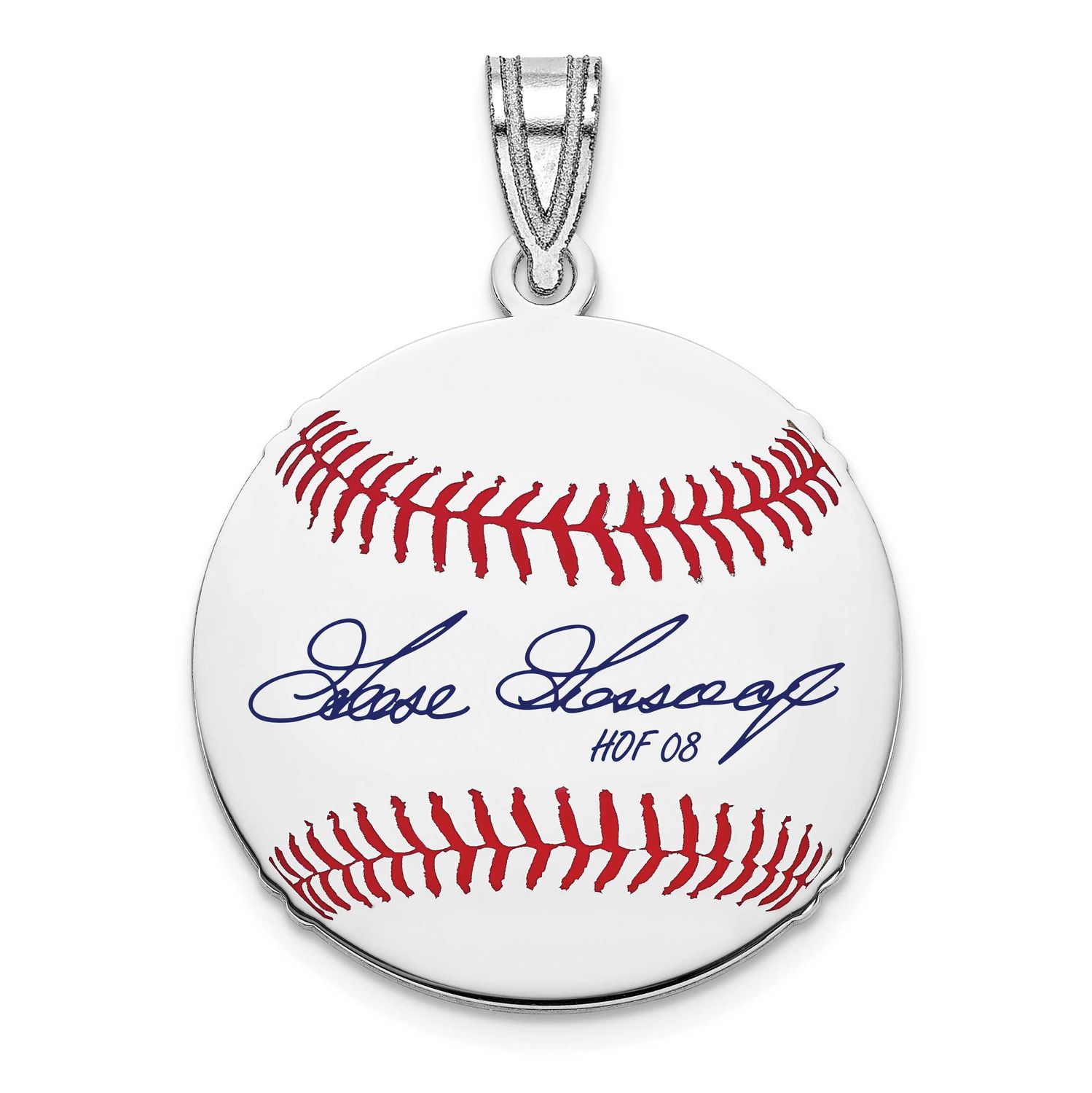 Rich Gossage Hall of Fame Signature Small Epoxy Baseball Pendant Sterling Silver SSHF11RG08, UPC: