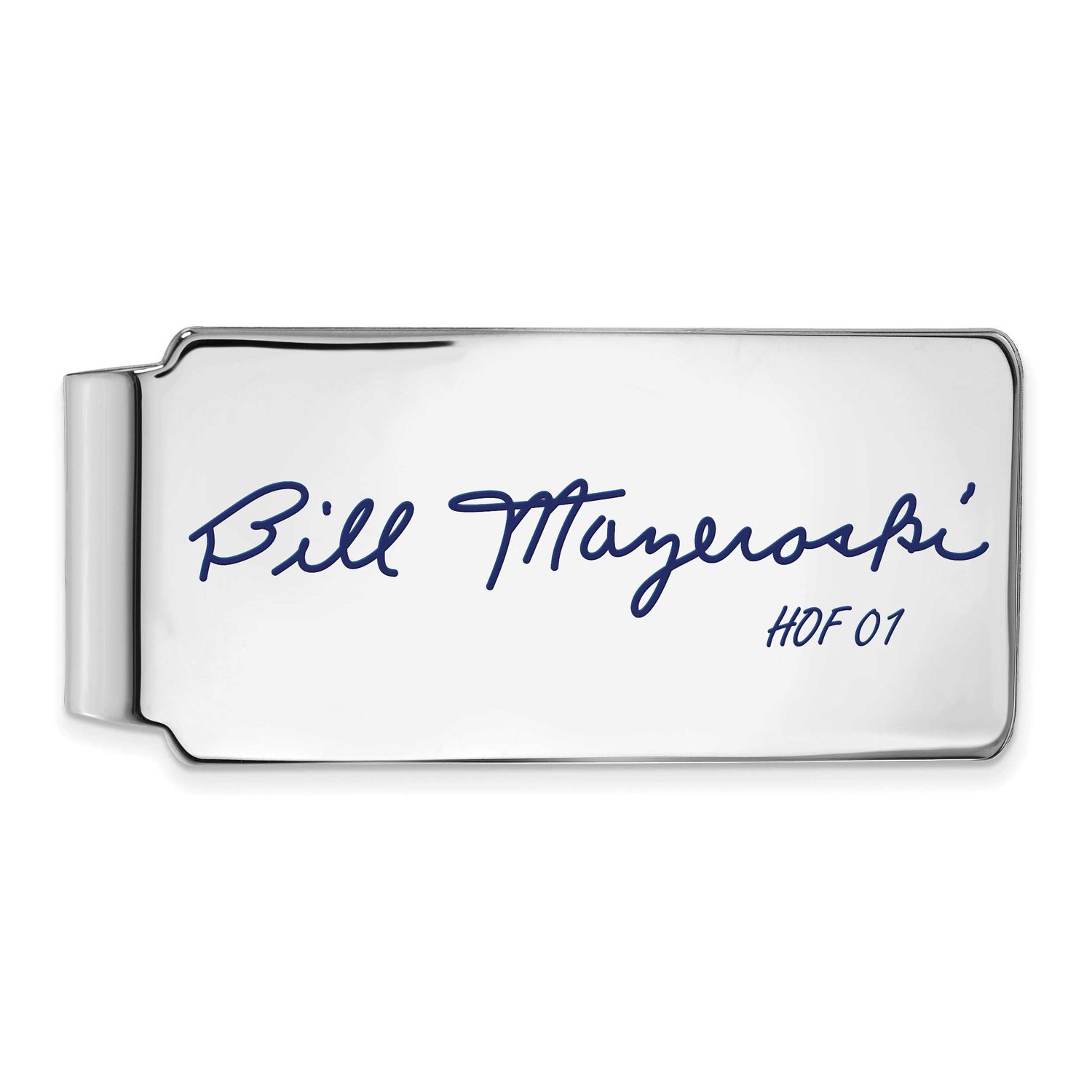 Bill Mazeroski Hall of Fame Signature Epoxy Money Clip Sterling Silver SSHF04BM01, UPC: