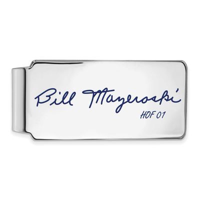 Bill Mazeroski Hall of Fame Signature Epoxy Money Clip Sterling Silver SSHF04BM01, UPC: