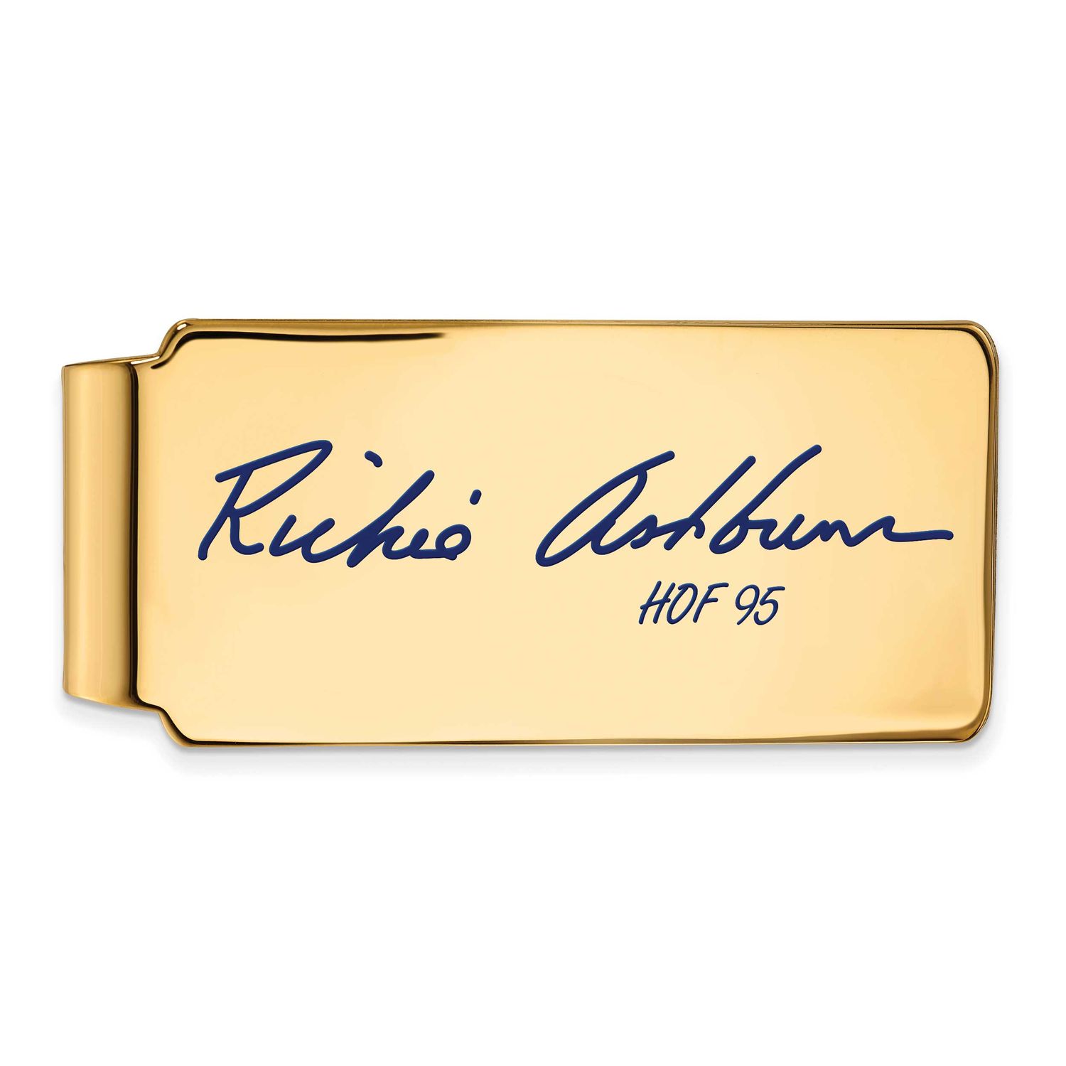 Richie Ashburn Hall of Fame Signature Epoxy Money Clip Gold-plated Sterling Silver GPHF04RA95, UPC: