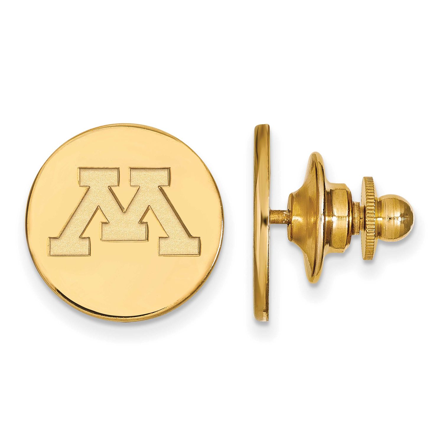 University of Minnesota Letter M Lapel Pin Gold-plated Sterling Silver GP009UMN, UPC: 886774909974