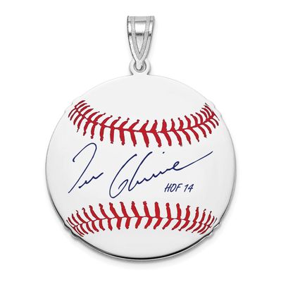 Tom Glavine Hall of Fame Signature Medium Epoxy Baseball Pendant Sterling Silver SSHF10TG14, UPC: