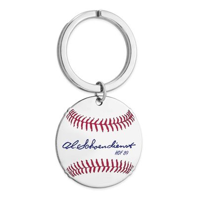 Red Schoendienst Hall of Fame Signature Epoxy Baseball Keychain Sterling Silver SSHF03RS89, UPC: