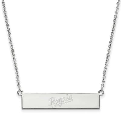 Kansas City Royals Team Script Bar 18 Inch Necklace Sterling Silver Rhodium-plated SS041ROY-18, UPC…