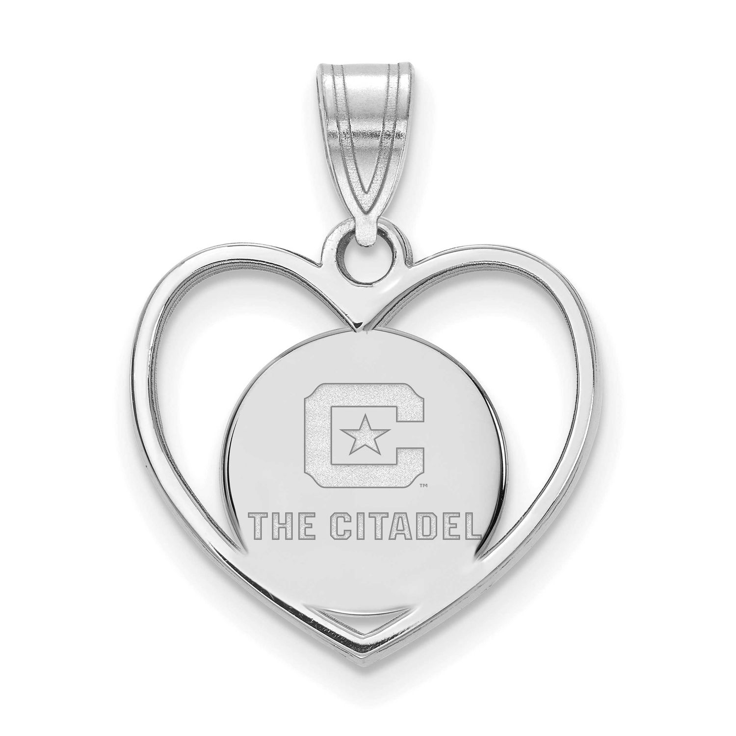 The Citadel Pendant In Heart Sterling Silver Rhodium-plated SS011TCI, UPC: 886774701387