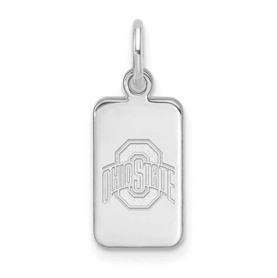 The Ohio State University Tag Pendant Sterling Silver Rhodium-plated SS125OSU, UPC: 196904187470