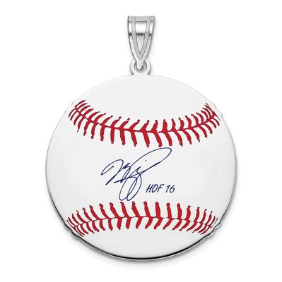 Mike Piazza Hall of Fame Signature Medium Epoxy Baseball Pendant Sterling Silver SSHF10MP16, UPC: