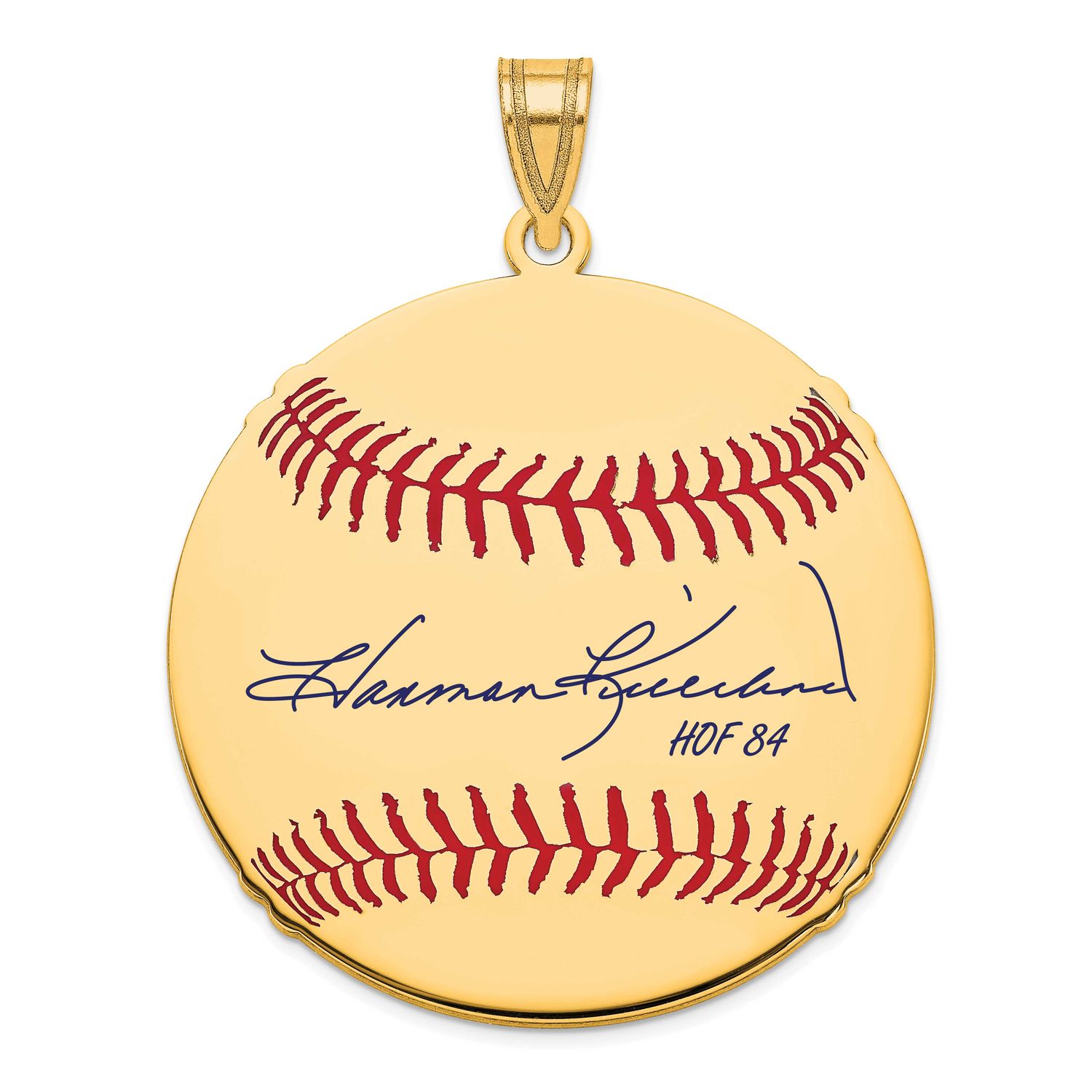 Harmon Killebrew Hall of Fame Signature Large Epoxy Baseball Pendant 10k Gold 1YHF02HK84, UPC: