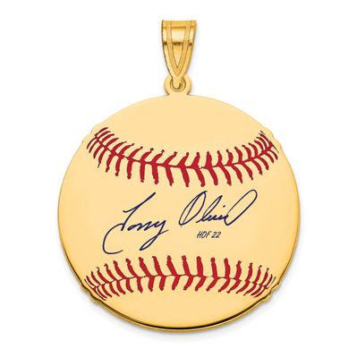 Tony Oliva Hall of Fame Signature Medium Epoxy Baseball Pendant 10k Gold 1YHF10TO22, UPC: