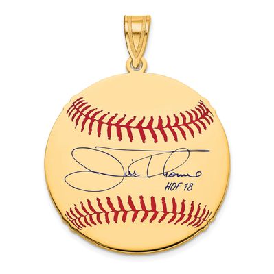 Jim Thome Hall of Fame Signature Medium Epoxy Baseball Pendant 14k Gold 4YHF10JT18, UPC: