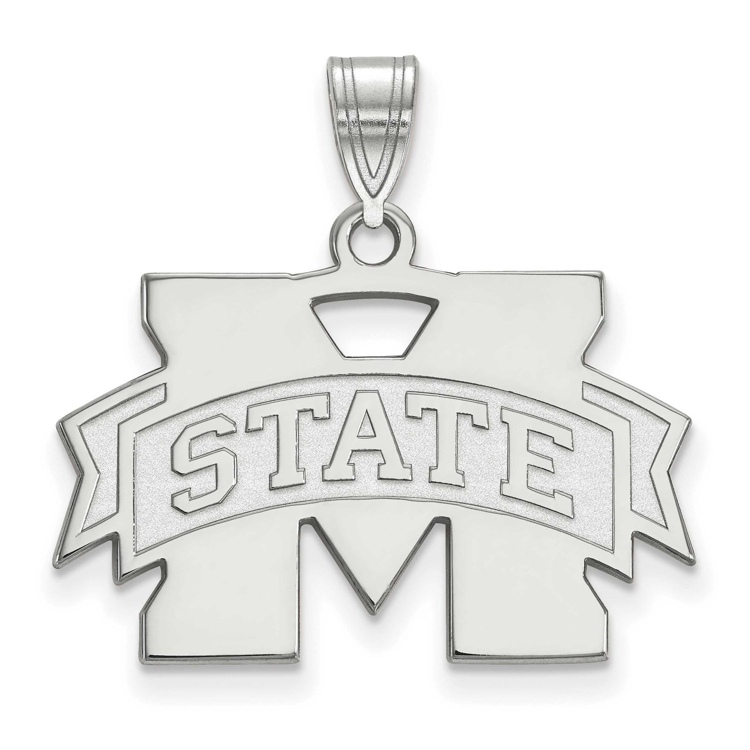 Mississippi State University Medium Pendant Sterling Silver Rhodium-plated SS003MSS, UPC: 886774691…