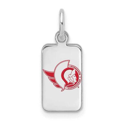 NHL Ottawa Senators Enamel Tag Pendant Sterling Silver Rhodium-plated SS126SEN, UPC: 196904184530