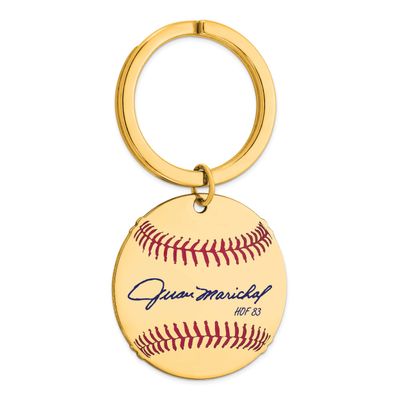 Juan Marichal Hall of Fame Signature Epoxy Baseball Keychain Gold-plated Sterling Silver GPHF03JM83…