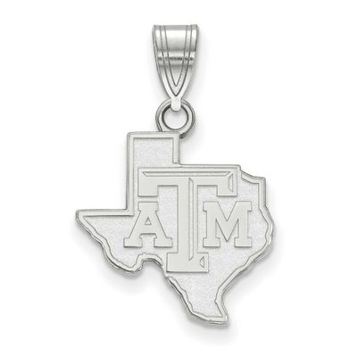 Texas A And M University State Outline Medium Pendant Sterling Silver Rhodium-plated SS042TAM, UPC:…
