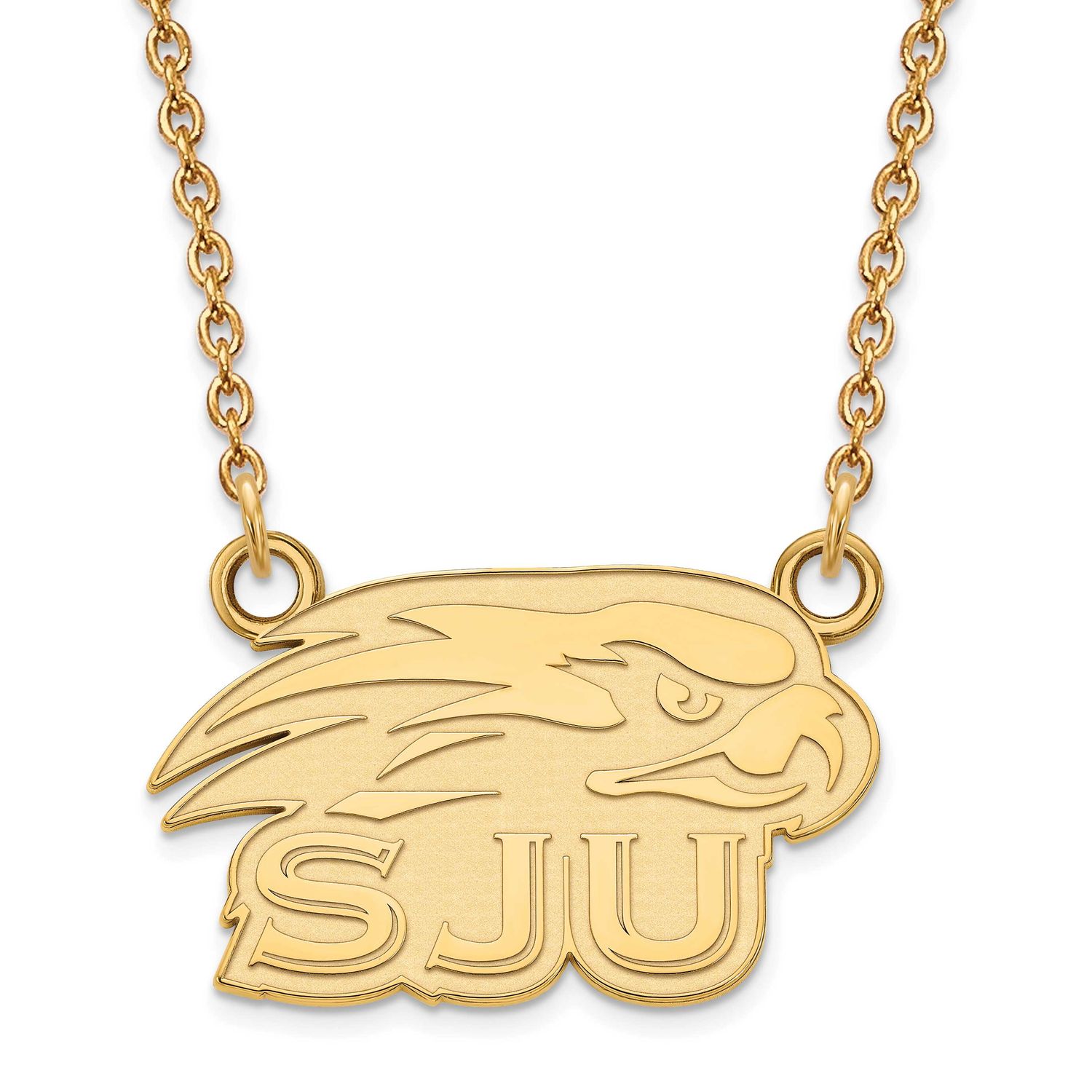 Saint Joseph&#39;S University Hawks Small Pendant 18 Inch Necklace Gold-plated Sterling Silver GP006SJO…