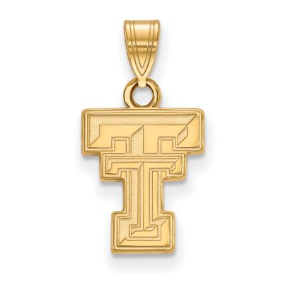 Texas Tech University T-T Small Pendant Gold-plated Sterling Silver GP002TXT, UPC: 886774893747