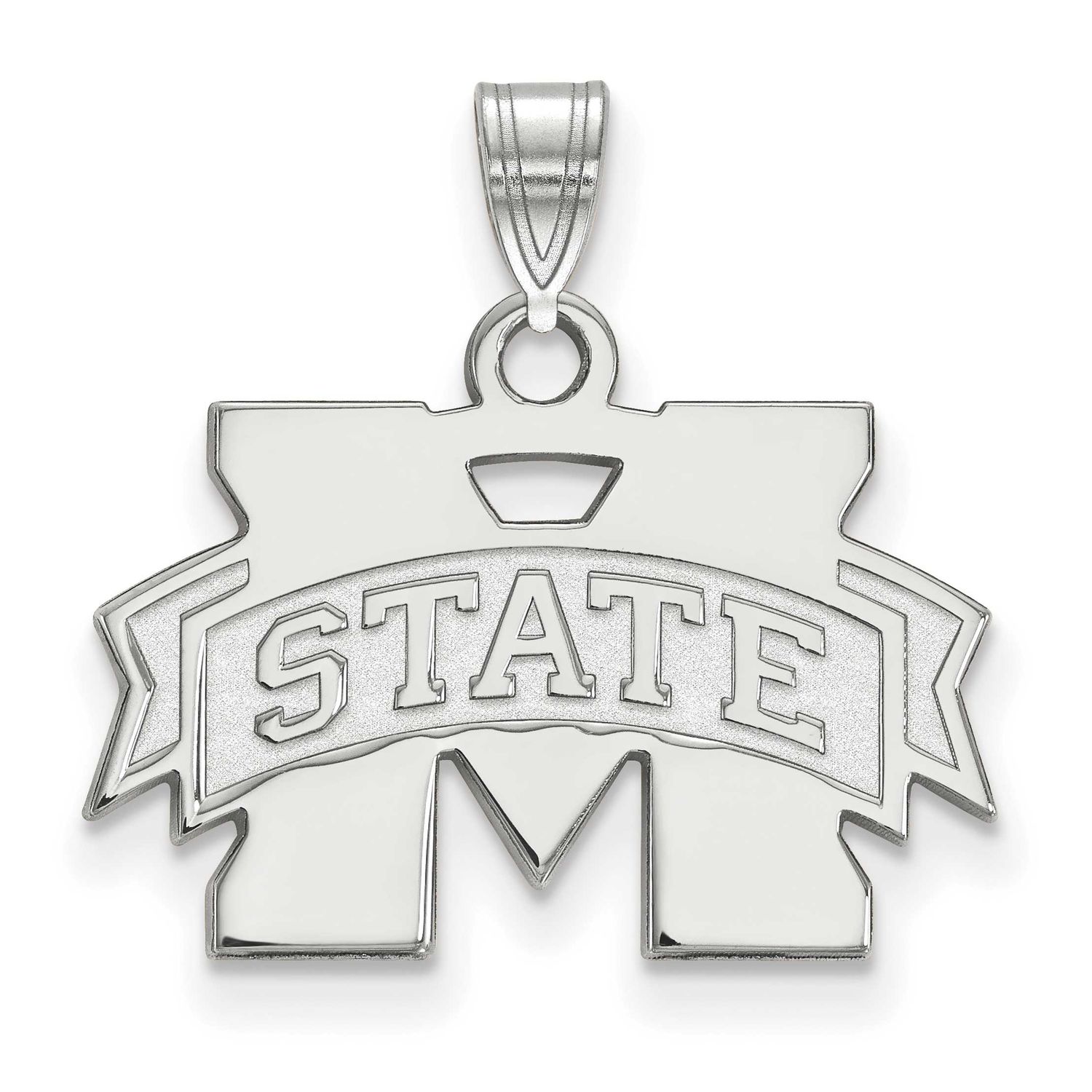 Mississippi State University Small Pendant 10k White Gold 1W002MSS, UPC: 886774768403