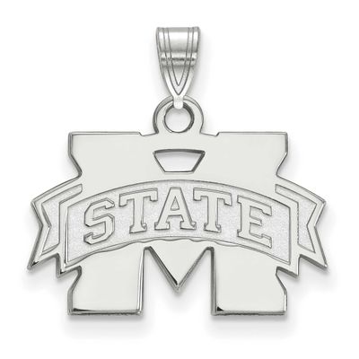 Mississippi State University Small Pendant 10k White Gold 1W002MSS, UPC: 886774768403