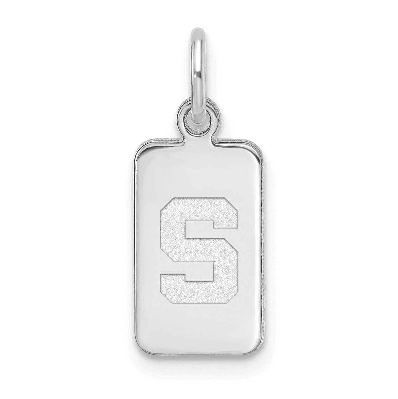 Michigan State University Tag Pendant Sterling Silver Rhodium-plated SS125MIS, UPC: 196904187418