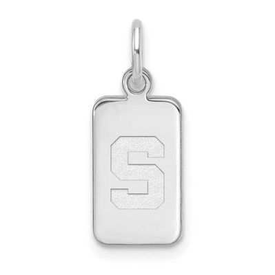 Michigan State University Tag Pendant Sterling Silver Rhodium-plated SS125MIS, UPC: 196904187418