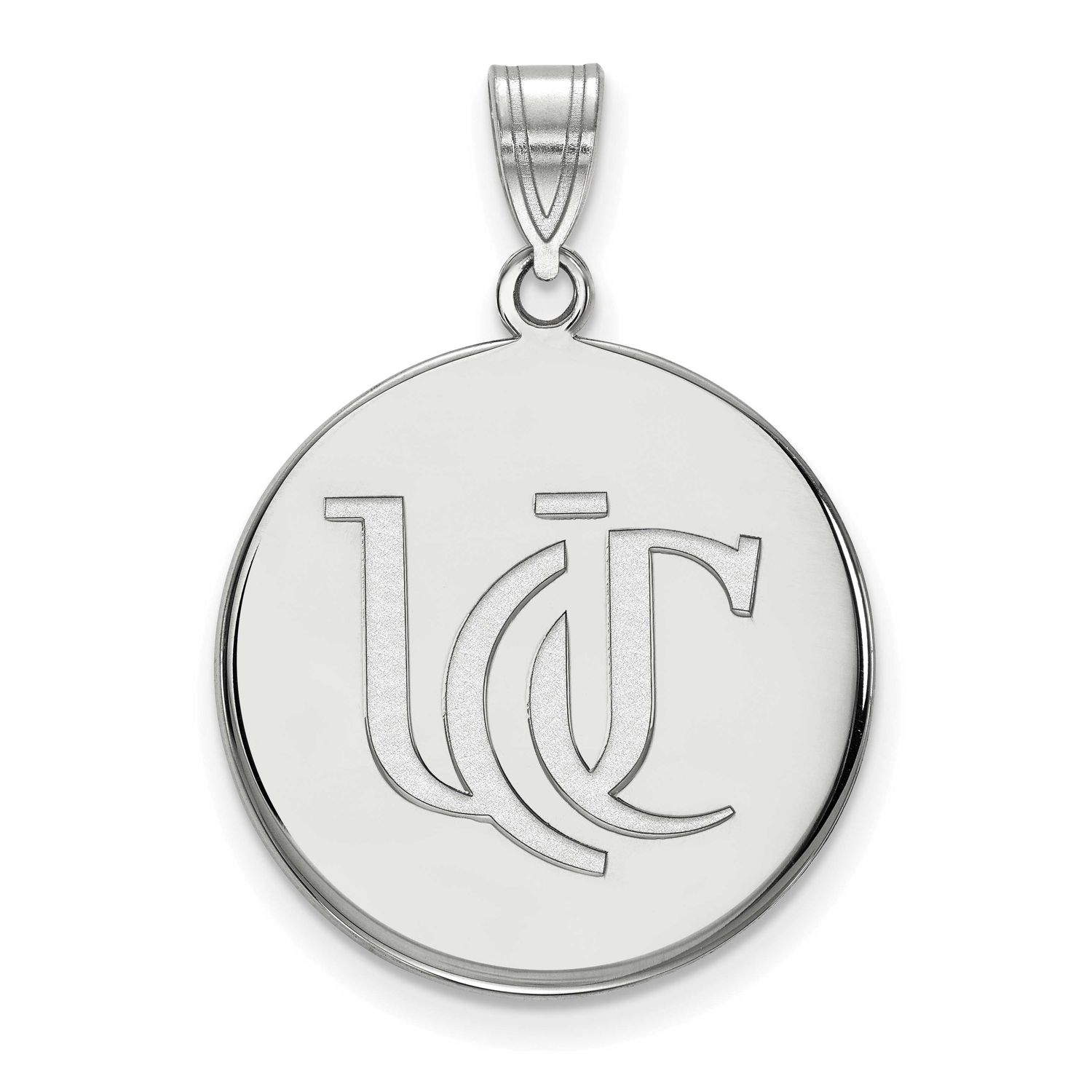 University of Cincinnati U-C Large Disc Pendant 10k White Gold 1W051UC, UPC: 886774790053