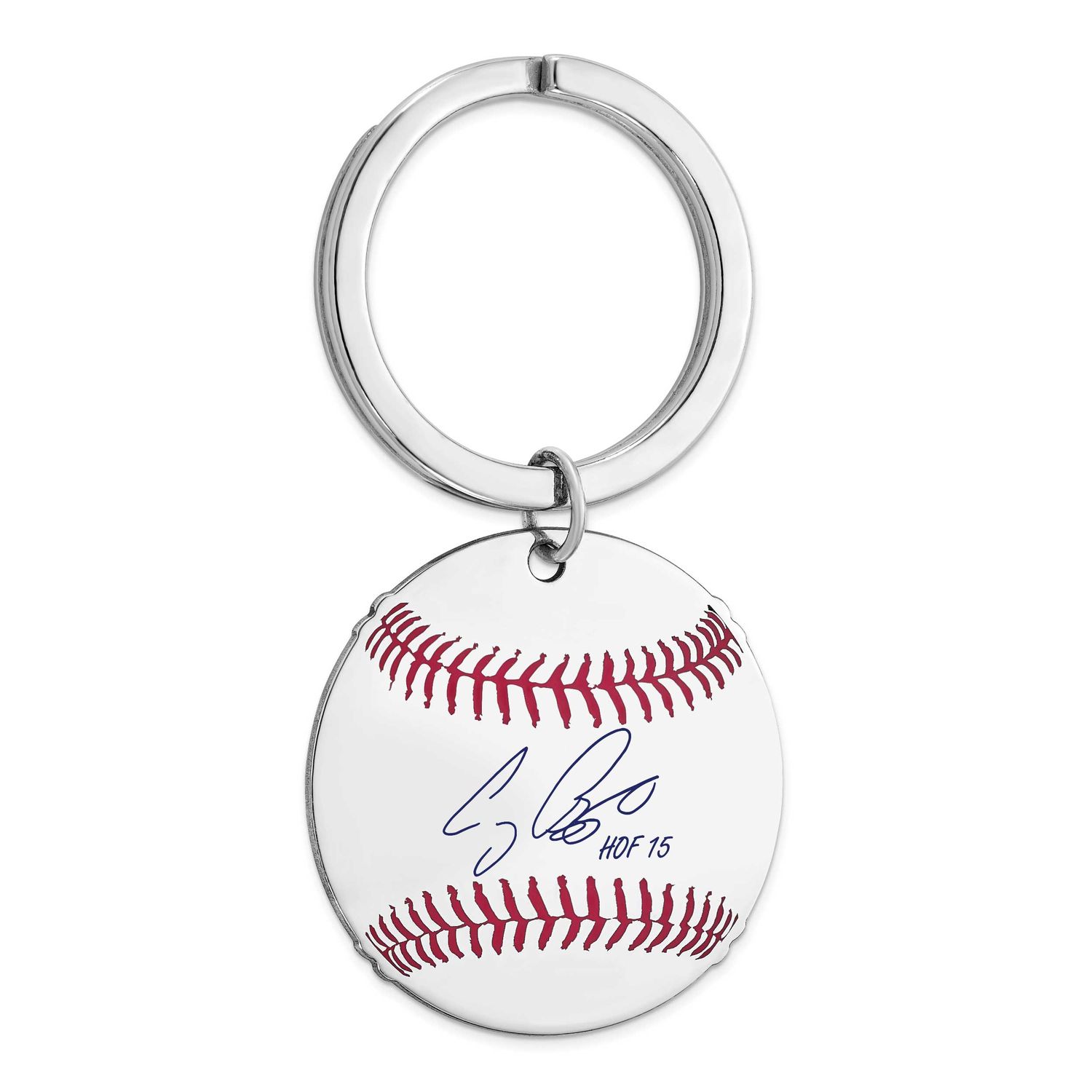 Craig Biggio Hall of Fame Signature Epoxy Baseball Keychain Sterling Silver SSHF03CB15, UPC: