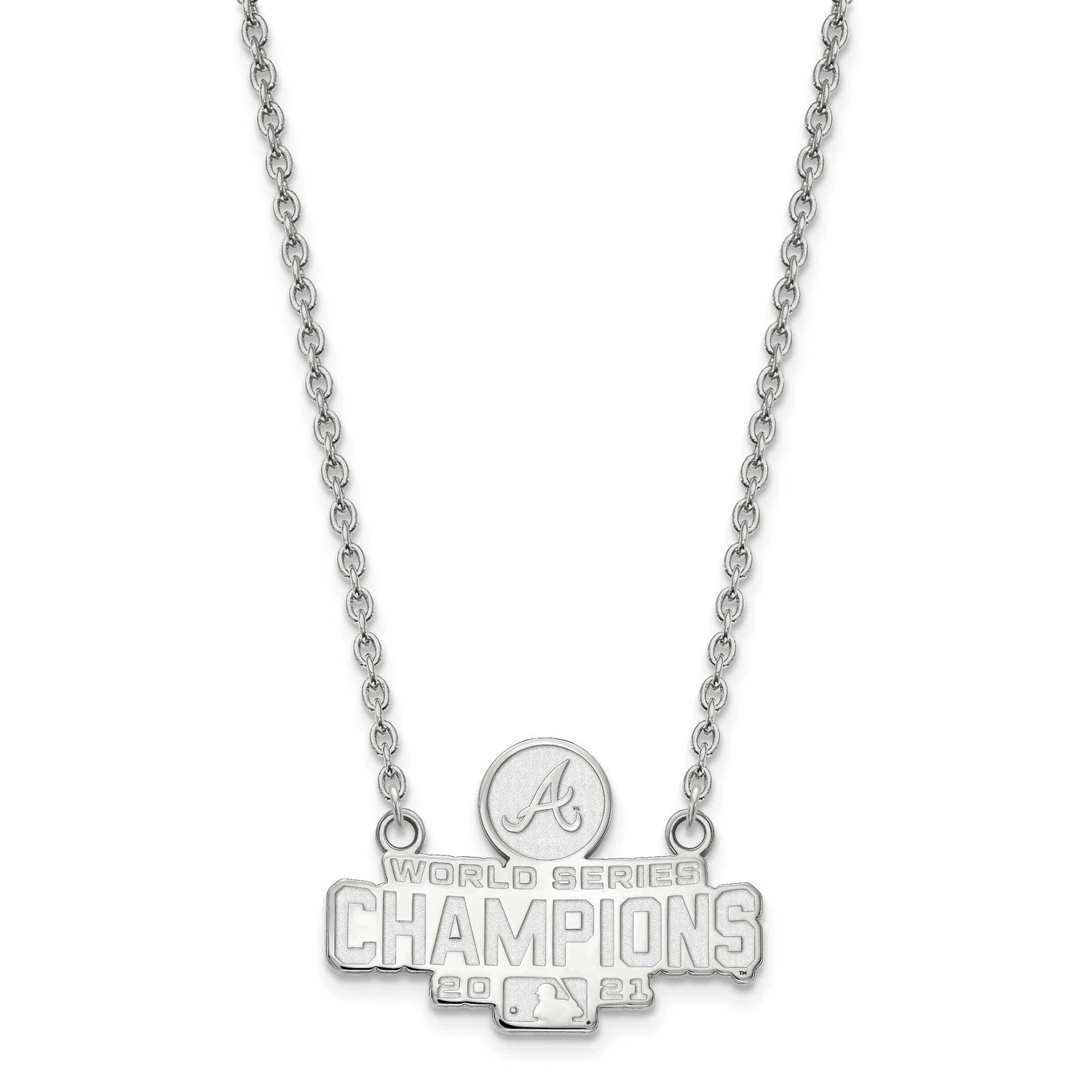 2021 World Series Champions Atlanta Braves Large Pendant with  Neckla Sterling Silver SS007BRA21-18…
