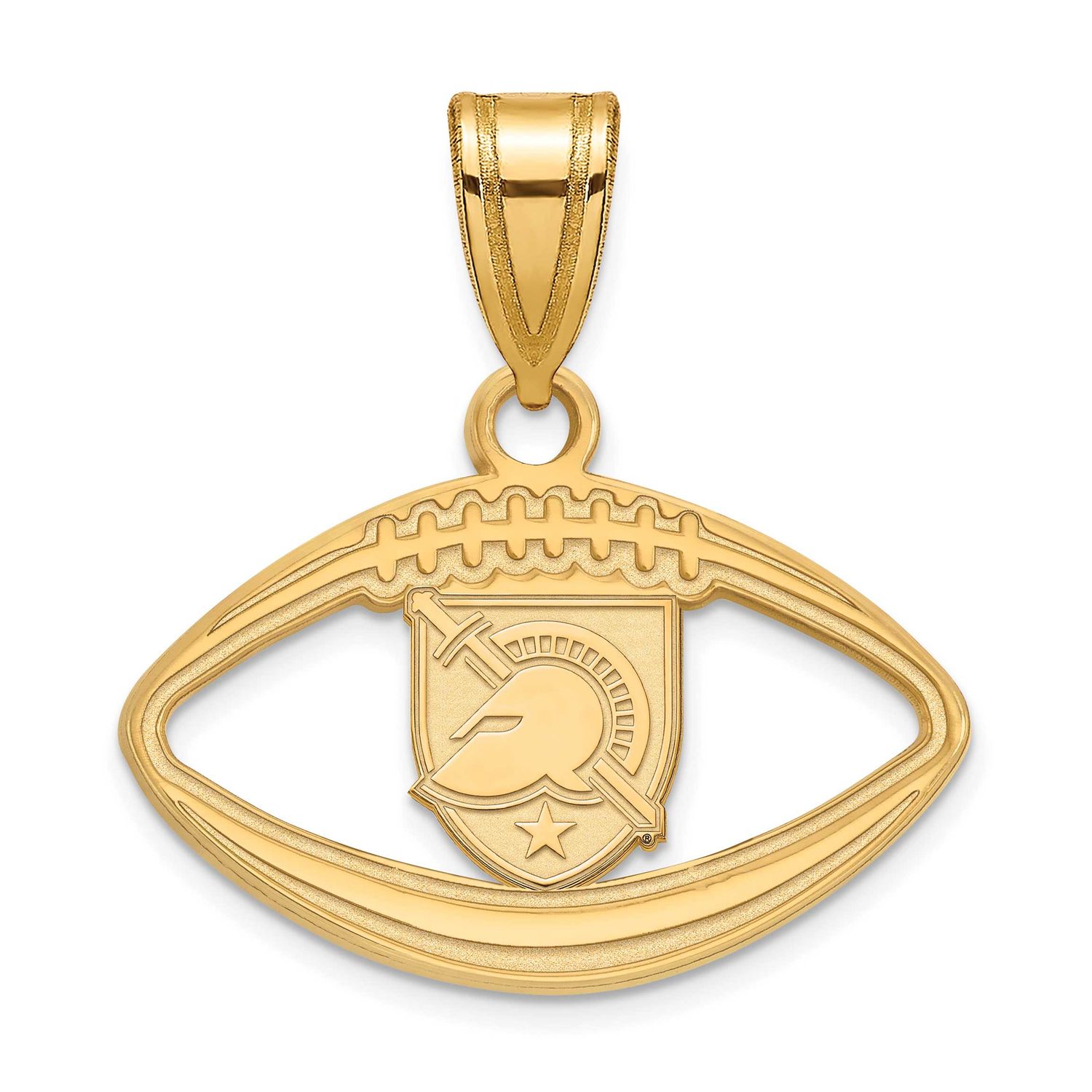 U.S. Military Academy Letter A Football Pendant Gold-plated Sterling Silver GP014USMA, UPC: 8867749…