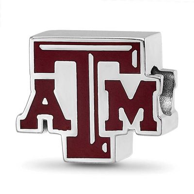 Texas A And M University T-A-M Enameled Bead Sterling Silver Rhodium-plated SS500TAM, UPC: 85388100…