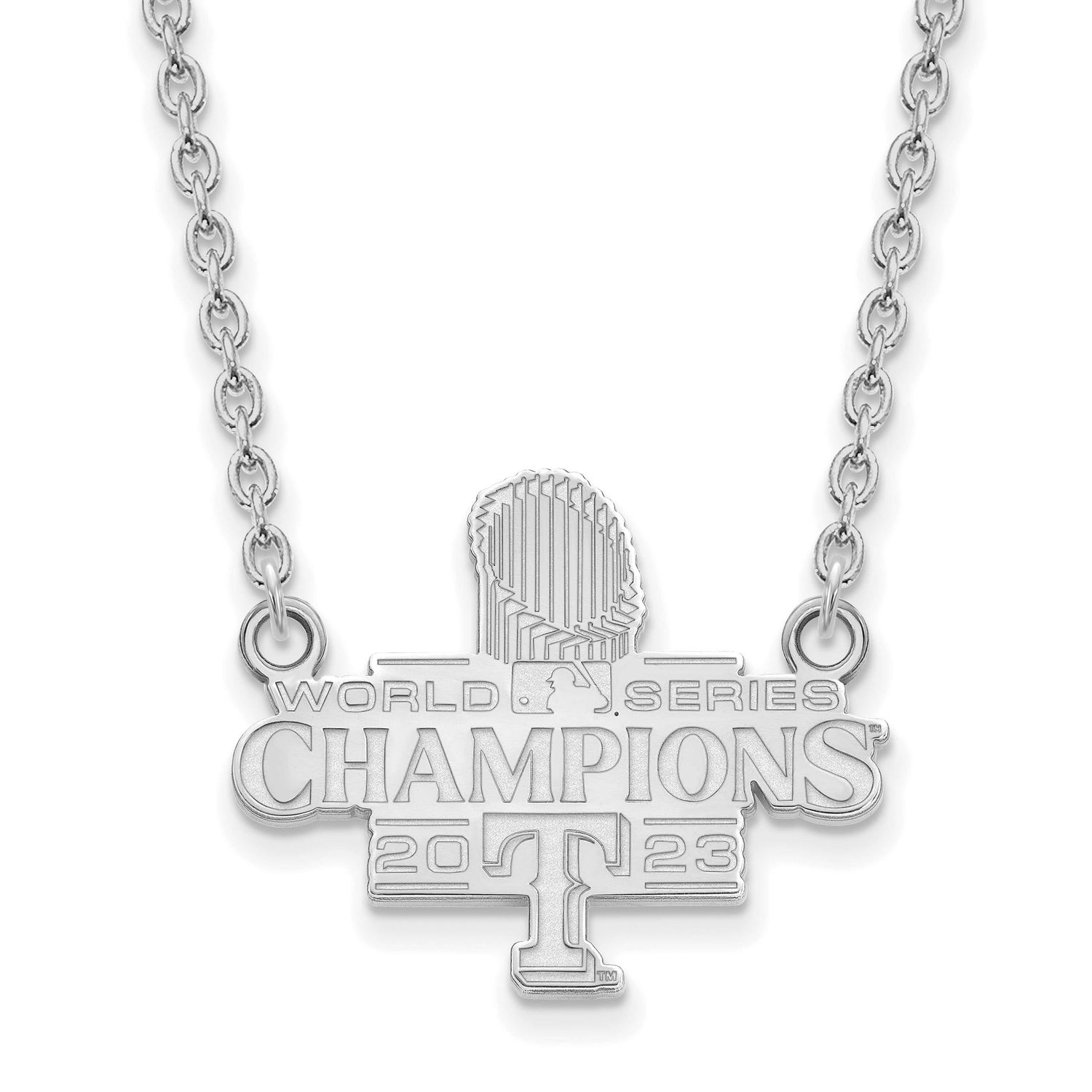 2023 World Series Champions Texas Rangers Large Pendant with  Neckla Sterling Silver SS007RAN23-18,…