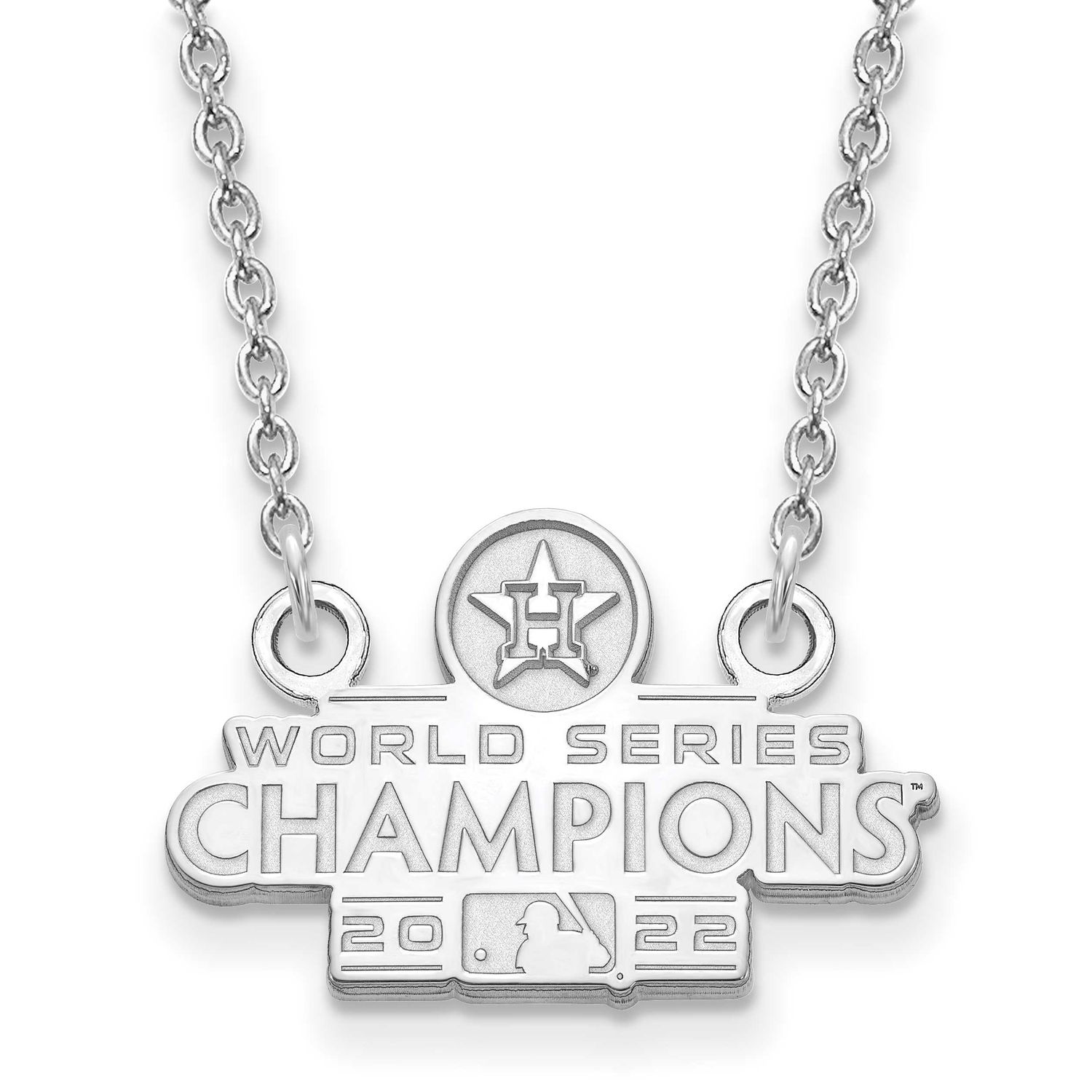 2022 World Series Champions Houston Astros Small Pendant with  Neckla Sterling Silver SS006AST22-18…