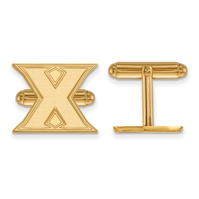 Xavier University Letter X Cufflinks Gold-plated Sterling Silver GP015XU, UPC: