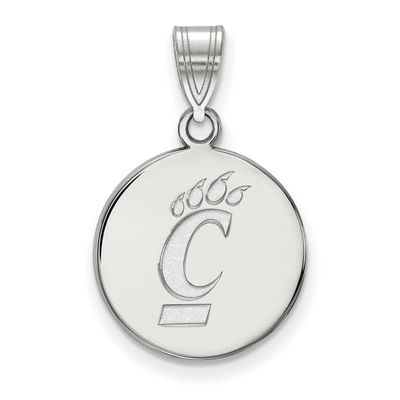 University of Cincinnati Medium Disc Pendant Sterling Silver Rhodium-plated SS046UC, UPC: 886774705…