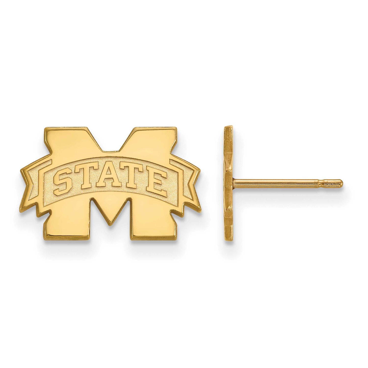 Mississippi State University Extra Small Post Earrings 10k Gold 1Y008MSS, UPC: 886774805528