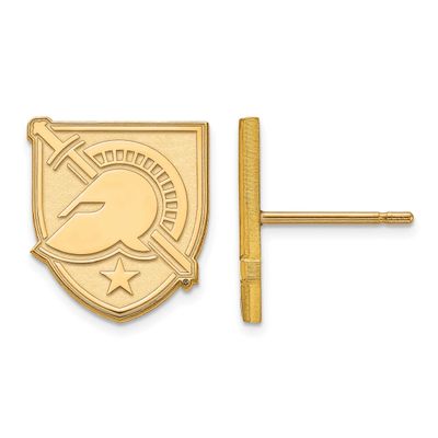 U.S. Military Academy Letter A Small Post Earrings Gold-plated Sterling Silver GP008USMA, UPC: 8867…