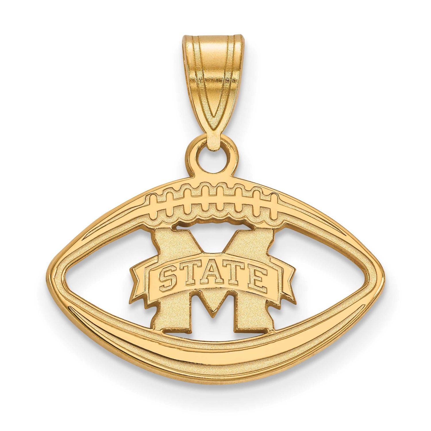 Mississippi State University Pendant In Football Gold-plated Sterling Silver GP018MSS, UPC: 8867749…