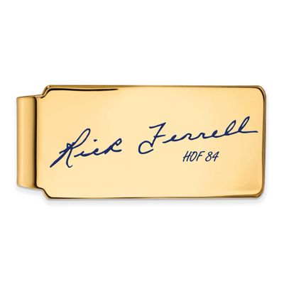 Rick Ferrell Hall of Fame Signature Epoxy Money Clip Gold-plated Sterling Silver GPHF04RF84, UPC: