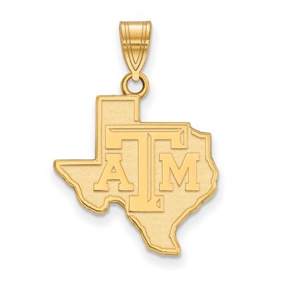 Texas A And M University State Outline Large Pendant 14k Gold 4Y043TAM, UPC: 886774881645