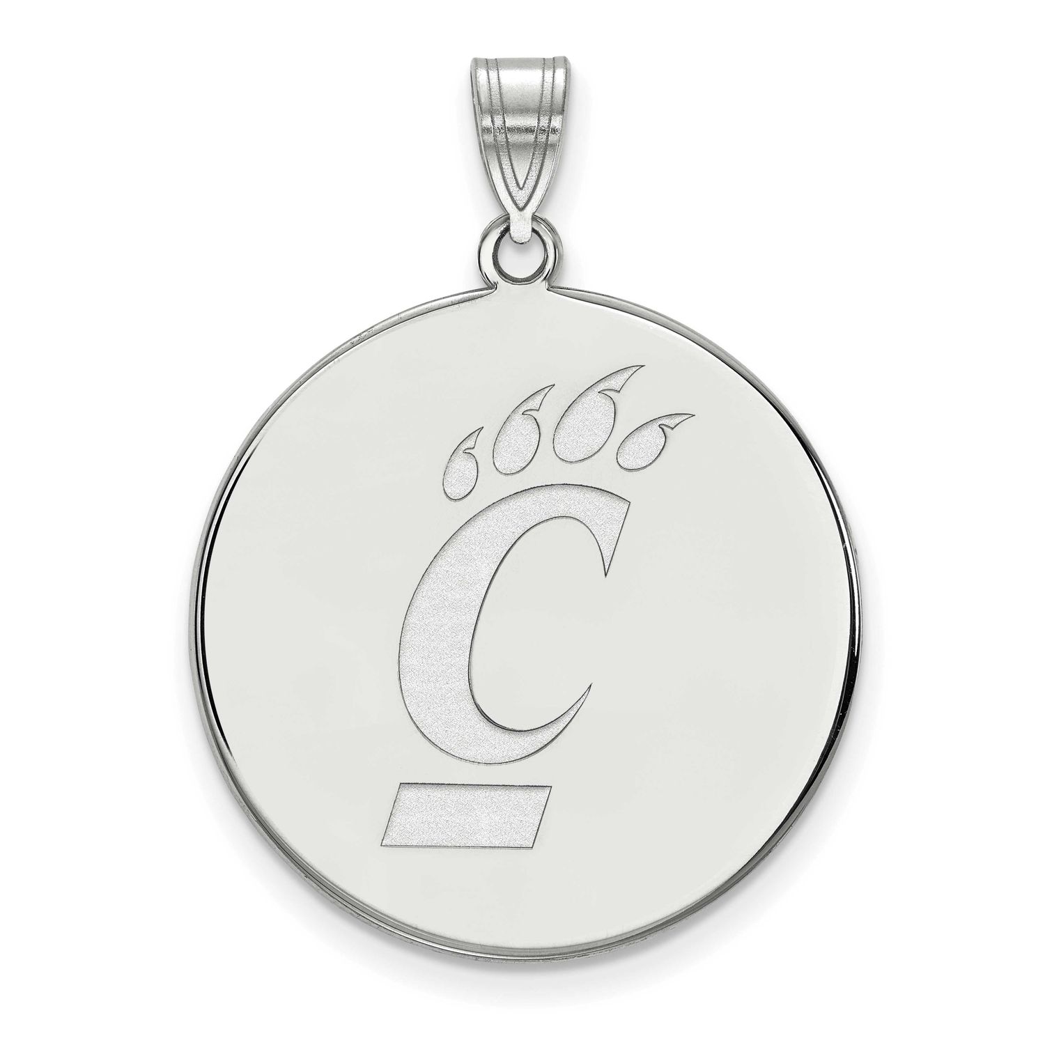 University of Cincinnati Extra Large Disc Pendant 14k White Gold 4W048UC, UPC: 886774850153