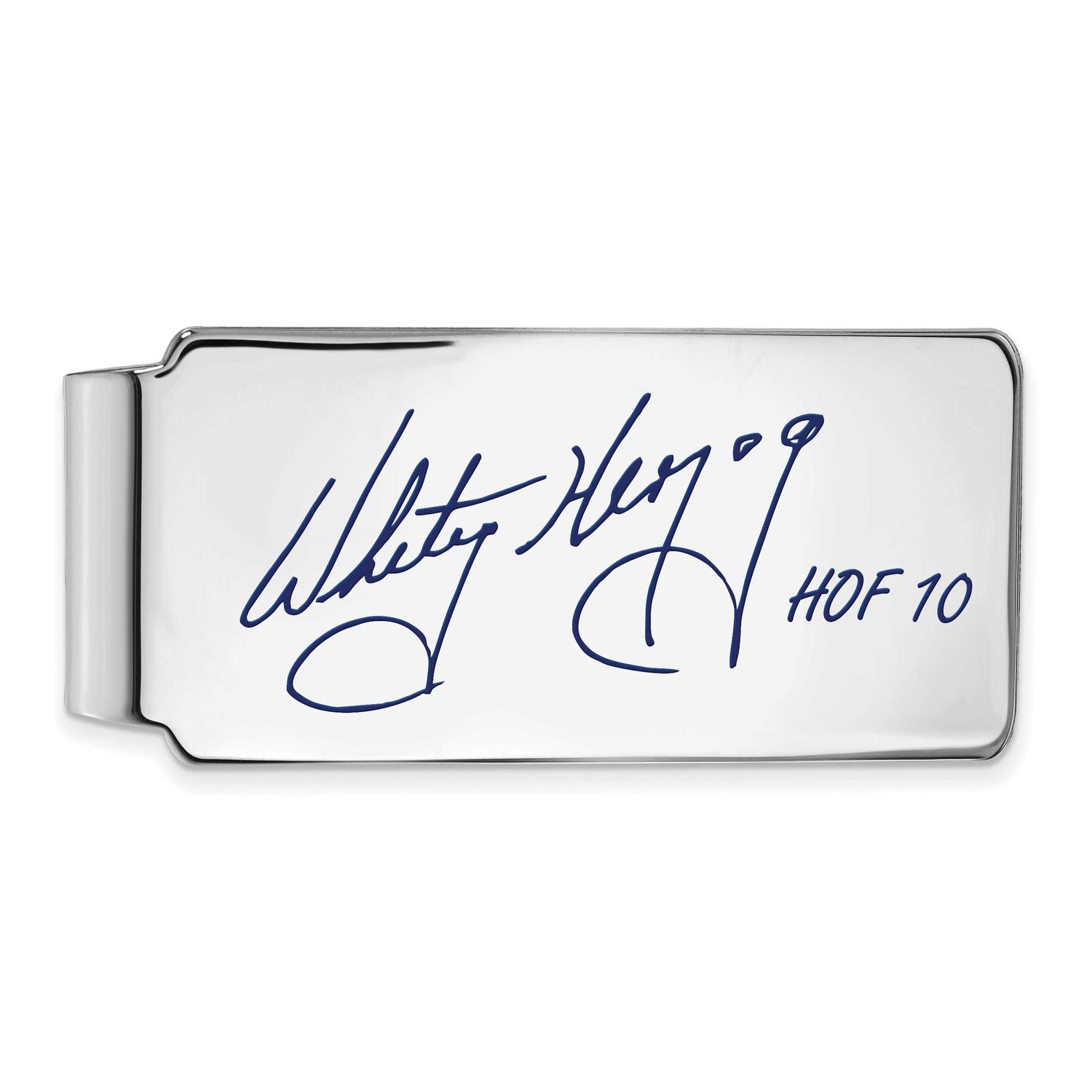 Whitey Herzog Hall of Fame Signature Epoxy Money Clip Sterling Silver SSHF04WH10, UPC: