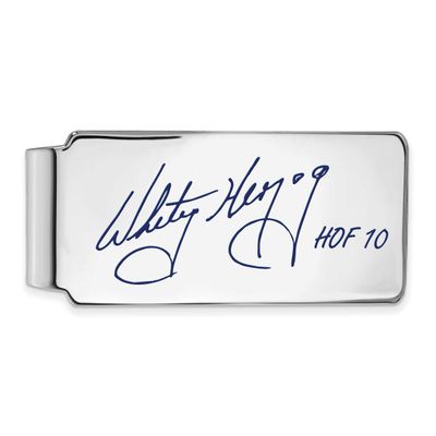 Whitey Herzog Hall of Fame Signature Epoxy Money Clip Sterling Silver SSHF04WH10, UPC: