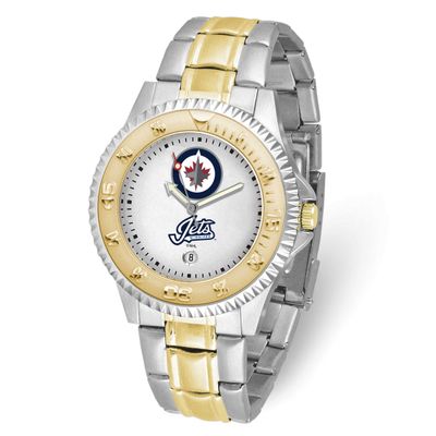 Gametime NHL Winnipeg Jets Competitor Two-Tone Quartz Watch with Date Stainless Steel XWM3391, UPC:…