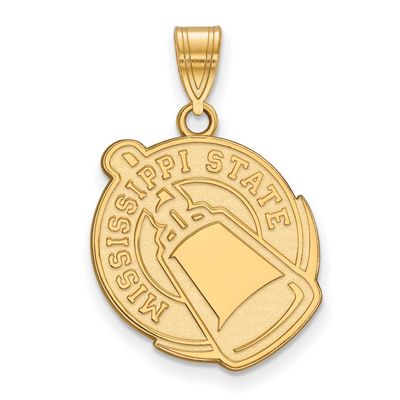Mississippi State University Large Pendant Gold-plated Sterling Silver GP046MSS, UPC: 886774945095