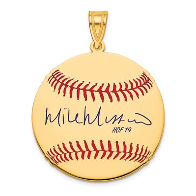 Mike Mussina Hall of Fame Signature Medium Epoxy Baseball Pendant 14k Gold 4YHF10MM19, UPC: