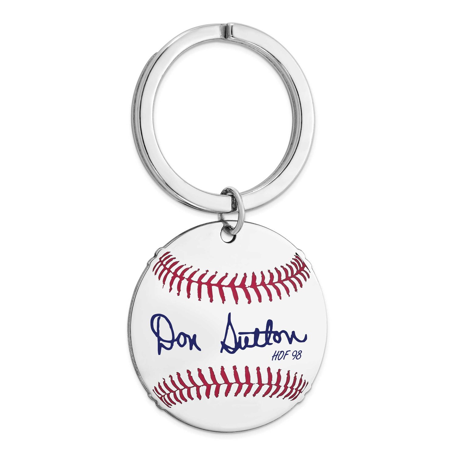 Don Sutton Hall of Fame Signature Epoxy Baseball Keychain Sterling Silver SSHF03DS98, UPC: