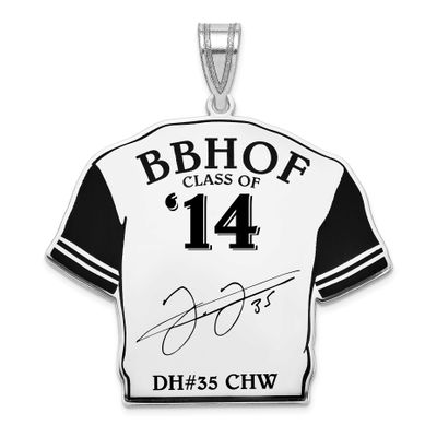 Frank Thomas Hall of Fame Signature Epoxy Jersey Pendant Sterling Silver SSHF01FT14, UPC: