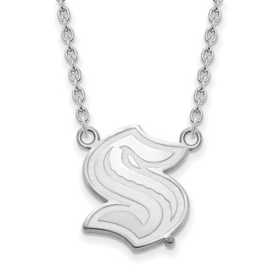 NHL Seattle Kraken Lg Pendant Necklace Sterling Silver Rhodium-plated SS016KRA-18, UPC: 196904348192