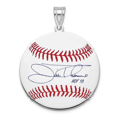 Jim Thome Hall of Fame Signature Medium Epoxy Baseball Pendant Sterling Silver SSHF10JT18, UPC: