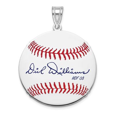 Dick Williams Hall of Fame Signature Medium Epoxy Baseball Pendant Sterling Silver SSHF10DW08, UPC: